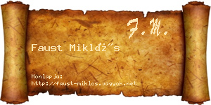 Faust Miklós névjegykártya