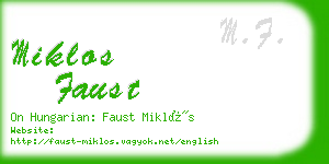 miklos faust business card